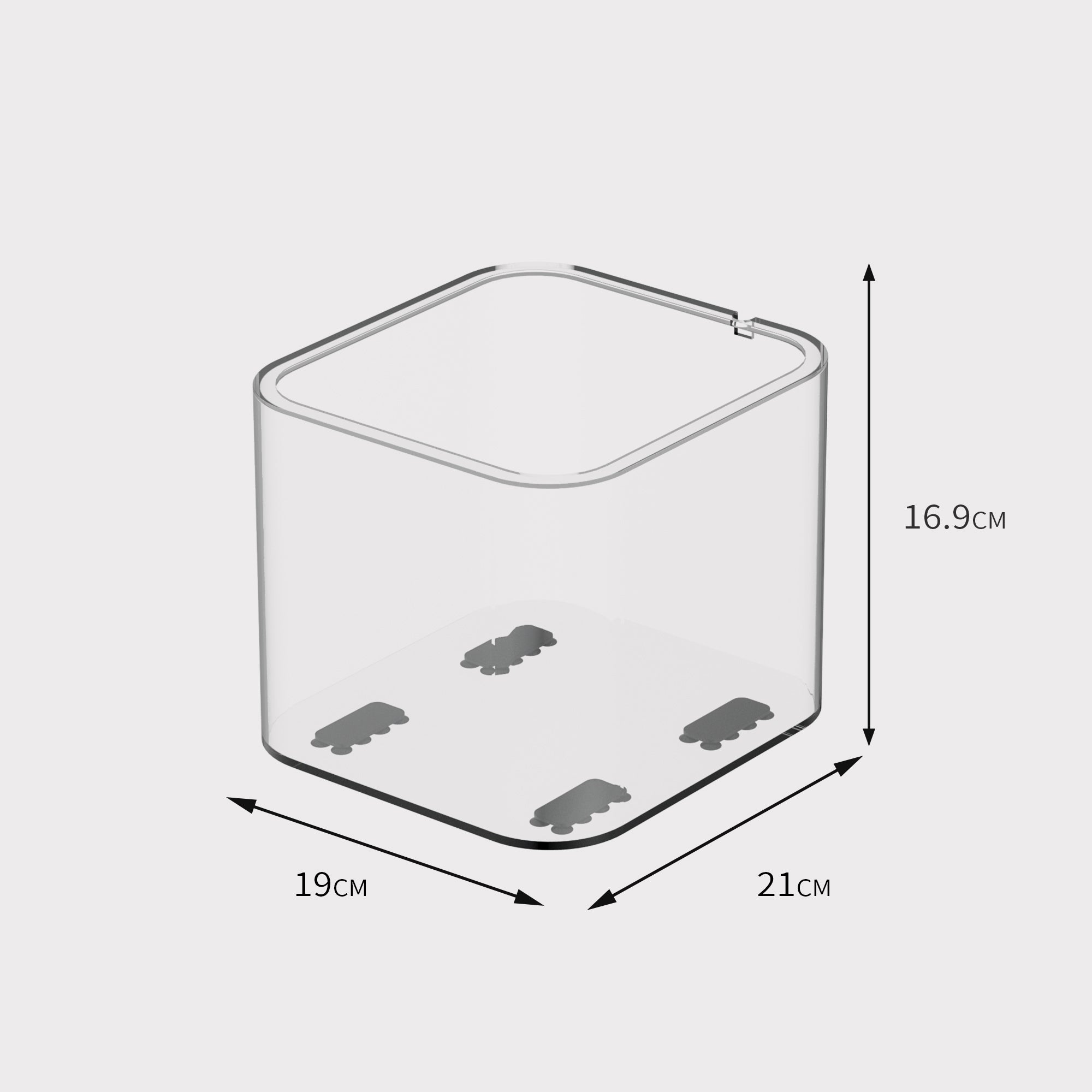 NS300 acrylic countertop base front view on white background