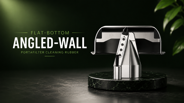 NS300Pro flat-bottom angled-wall portafilter cleaning rubber for 58mm espresso baskets